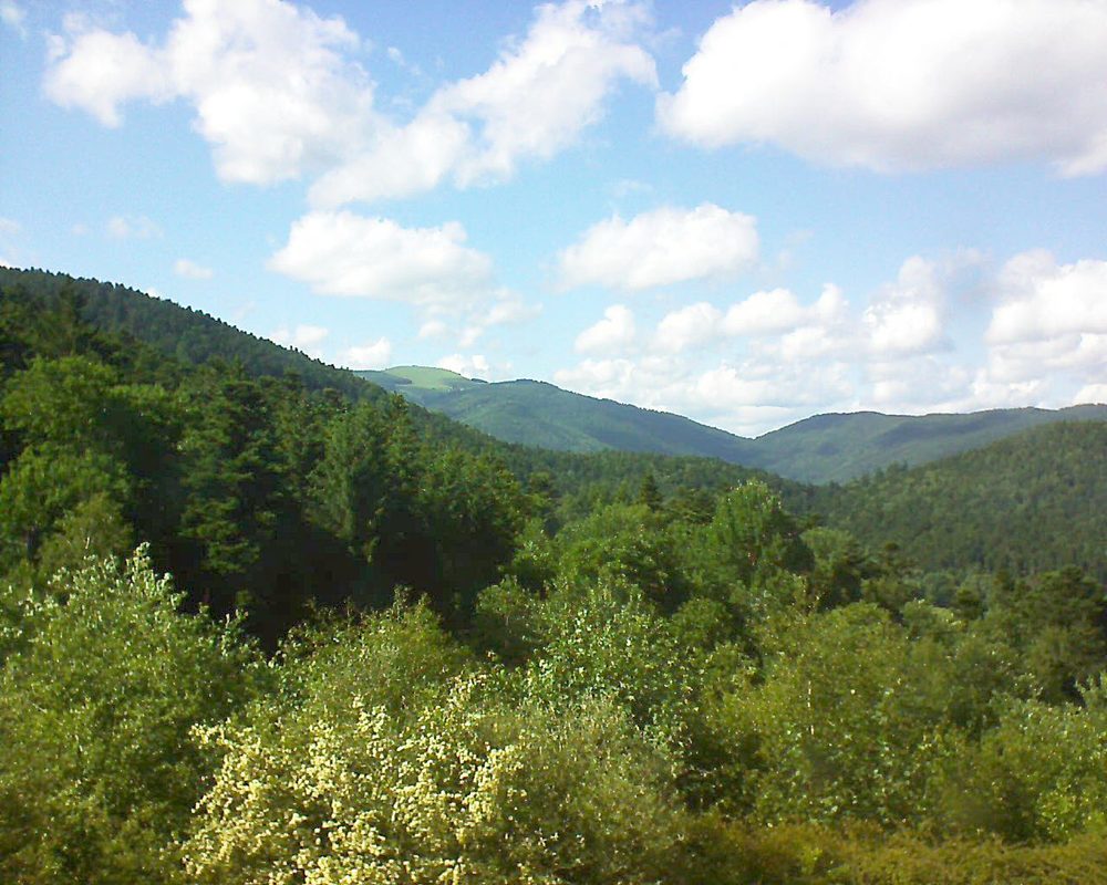 Le petit ballon vu depuis le Domaine Langmatt à Murbach le 07.06.2017 à 17:00 Le petit ballon (Alsace, Vosges) le 07.06.2017 à 17:00