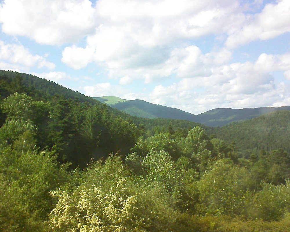 Le petit ballon vu depuis le Domaine Langmatt à Murbach le 07.06.2017 à 17:15 Le petit ballon (Alsace, Vosges) le 07.06.2017 à 17:15