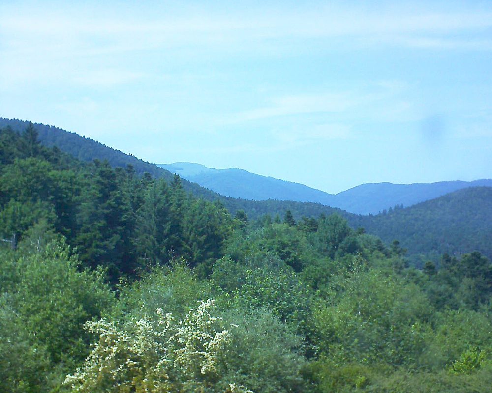 Le petit ballon vu depuis le Domaine Langmatt à Murbach le 14.06.2017 à 15:15 Le petit ballon (Alsace, Vosges) le 14.06.2017 à 15:15