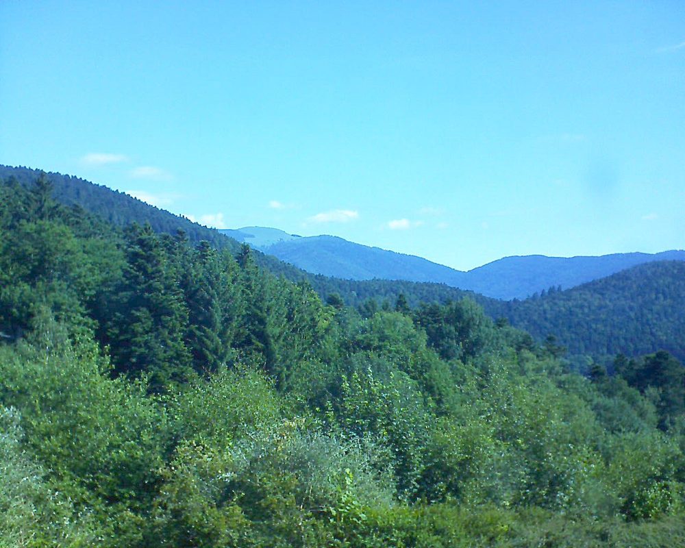 Le petit ballon vu depuis le Domaine Langmatt à Murbach le 19.06.2017 à 10:15 Le petit ballon (Alsace, Vosges) le 19.06.2017 à 10:15