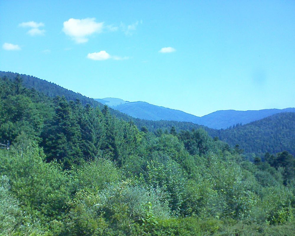Le petit ballon vu depuis le Domaine Langmatt à Murbach le 19.06.2017 à 11:00 Le petit ballon (Alsace, Vosges) le 19.06.2017 à 11:00