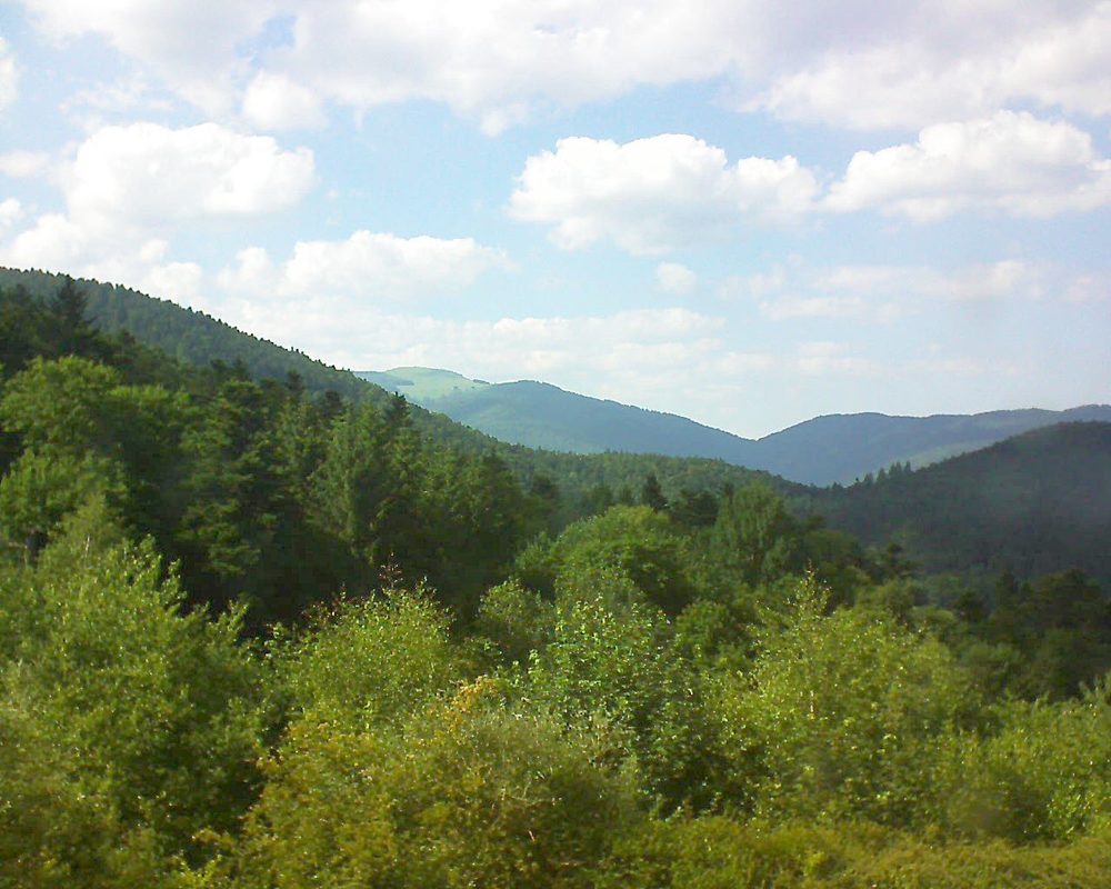 Le petit ballon vu depuis le Domaine Langmatt à Murbach le 19.06.2017 à 17:00 Le petit ballon (Alsace, Vosges) le 19.06.2017 à 17:00