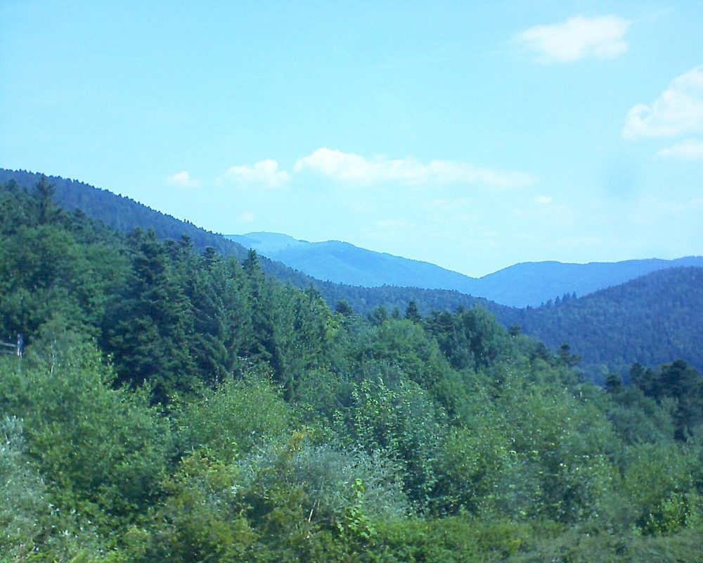 Le petit ballon vu depuis le Domaine Langmatt à Murbach le 22.06.2017 à 11:15 Le petit ballon (Alsace, Vosges) le 22.06.2017 à 11:15