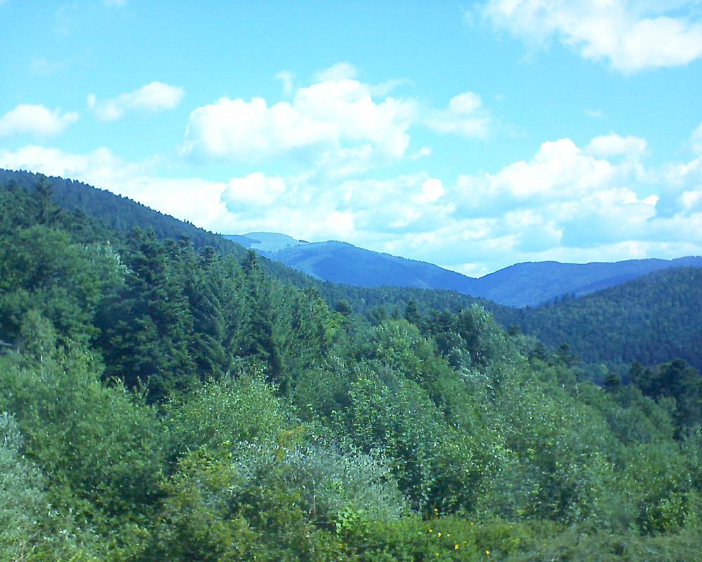 Le petit ballon vu depuis le Domaine Langmatt à Murbach le 25.06.2017 à 10:45 Le petit ballon (Alsace, Vosges) le 25.06.2017 à 10:45