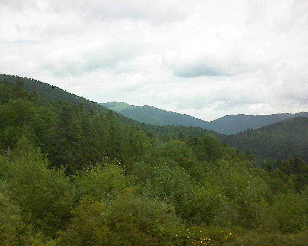 Le petit ballon vu depuis le Domaine Langmatt à Murbach le 27.06.2017 à 11:15 Le petit ballon (Alsace, Vosges) le 27.06.2017 à 11:15