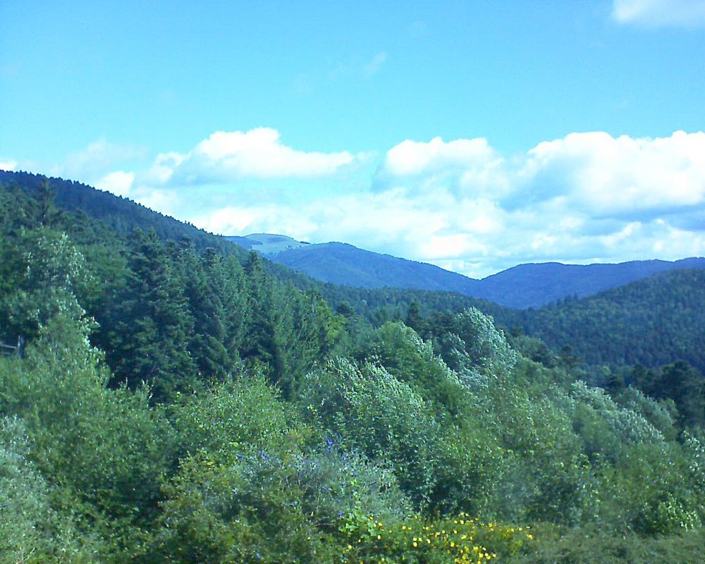 Le petit ballon vu depuis le Domaine Langmatt à Murbach le 30.06.2017 à 10:15 Le petit ballon (Alsace, Vosges) le 30.06.2017 à 10:15