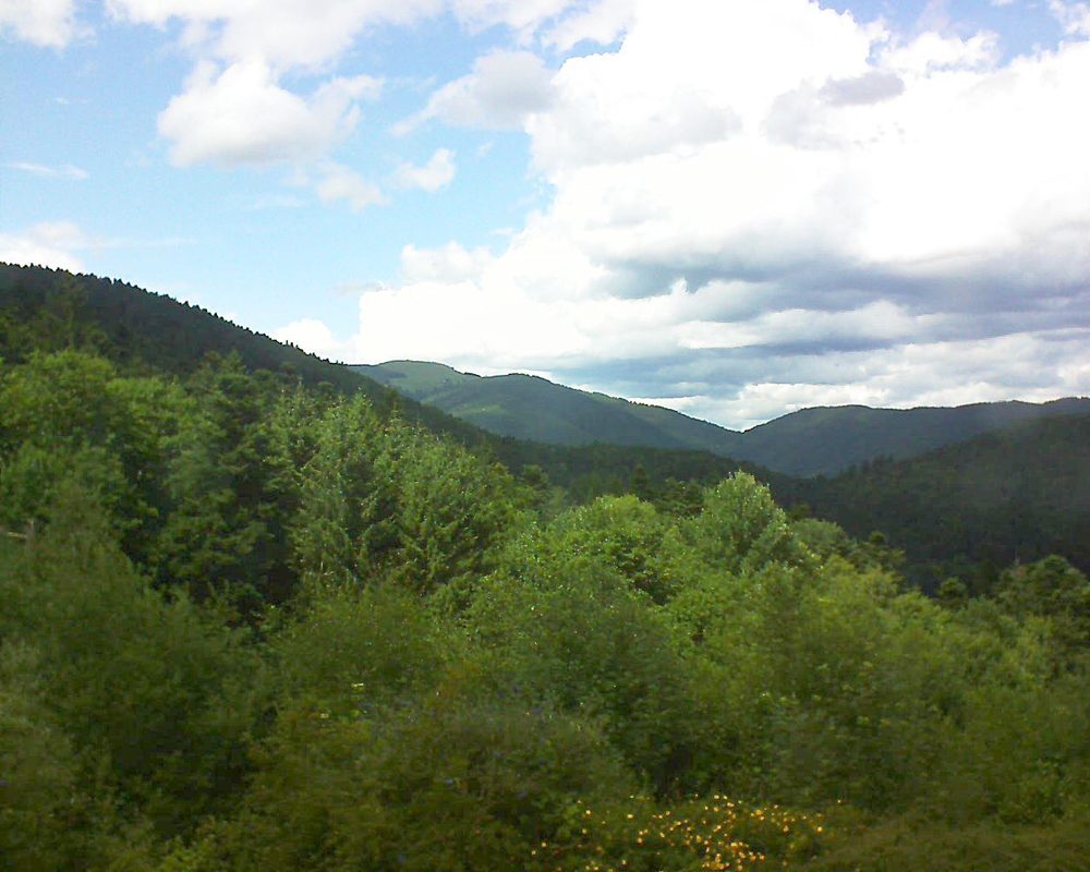 Le petit ballon vu depuis le Domaine Langmatt à Murbach le 30.06.2017 à 15:00 Le petit ballon (Alsace, Vosges) le 30.06.2017 à 15:00