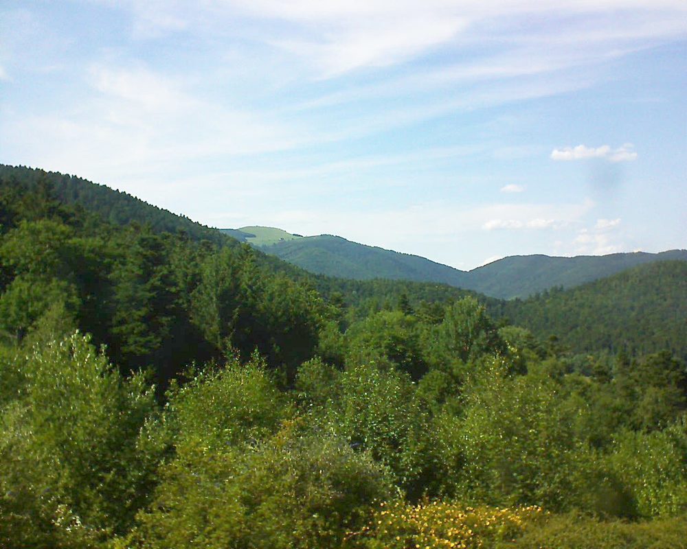 Le petit ballon vu depuis le Domaine Langmatt à Murbach le 06.07.2017 à 16:45 Le petit ballon (Alsace, Vosges) le 06.07.2017 à 16:45