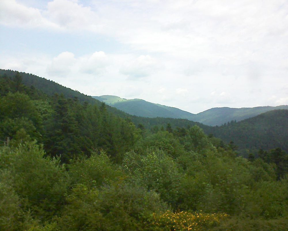 Le petit ballon vu depuis le Domaine Langmatt à Murbach le 07.07.2017 à 13:15 Le petit ballon (Alsace, Vosges) le 07.07.2017 à 13:15
