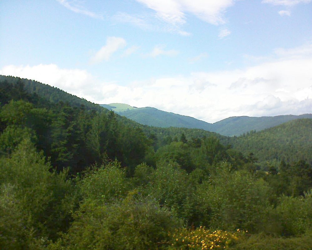 Le petit ballon vu depuis le Domaine Langmatt à Murbach le 10.07.2017 à 17:00 Le petit ballon (Alsace, Vosges) le 10.07.2017 à 17:00