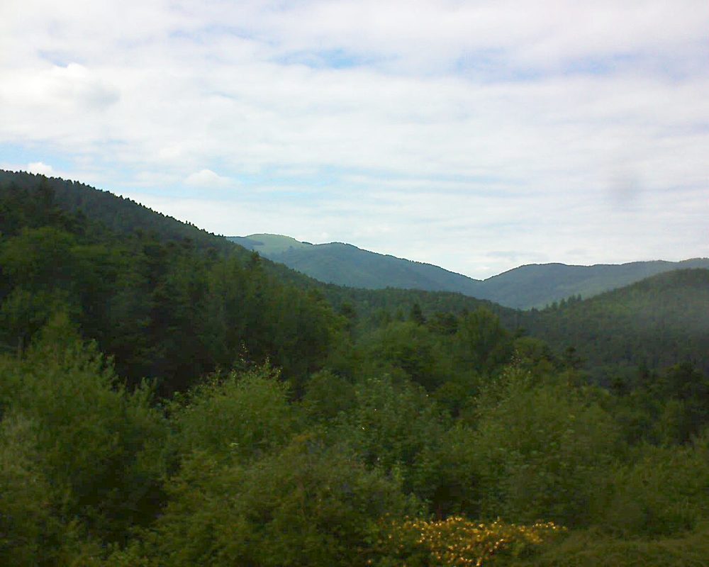 Le petit ballon vu depuis le Domaine Langmatt à Murbach le 16.07.2017 à 17:00 Le petit ballon (Alsace, Vosges) le 16.07.2017 à 17:00