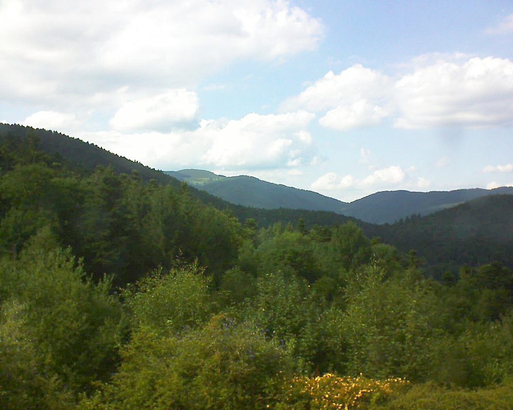 Le petit ballon vu depuis le Domaine Langmatt à Murbach le 17.07.2017 à 17:00 Le petit ballon (Alsace, Vosges) le 17.07.2017 à 17:00