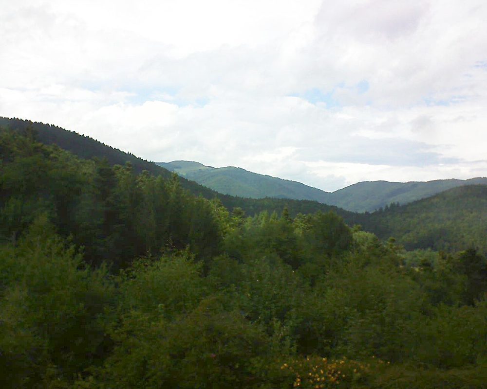 Le petit ballon vu depuis le Domaine Langmatt à Murbach le 24.07.2017 à 16:15 Le petit ballon (Alsace, Vosges) le 24.07.2017 à 16:15
