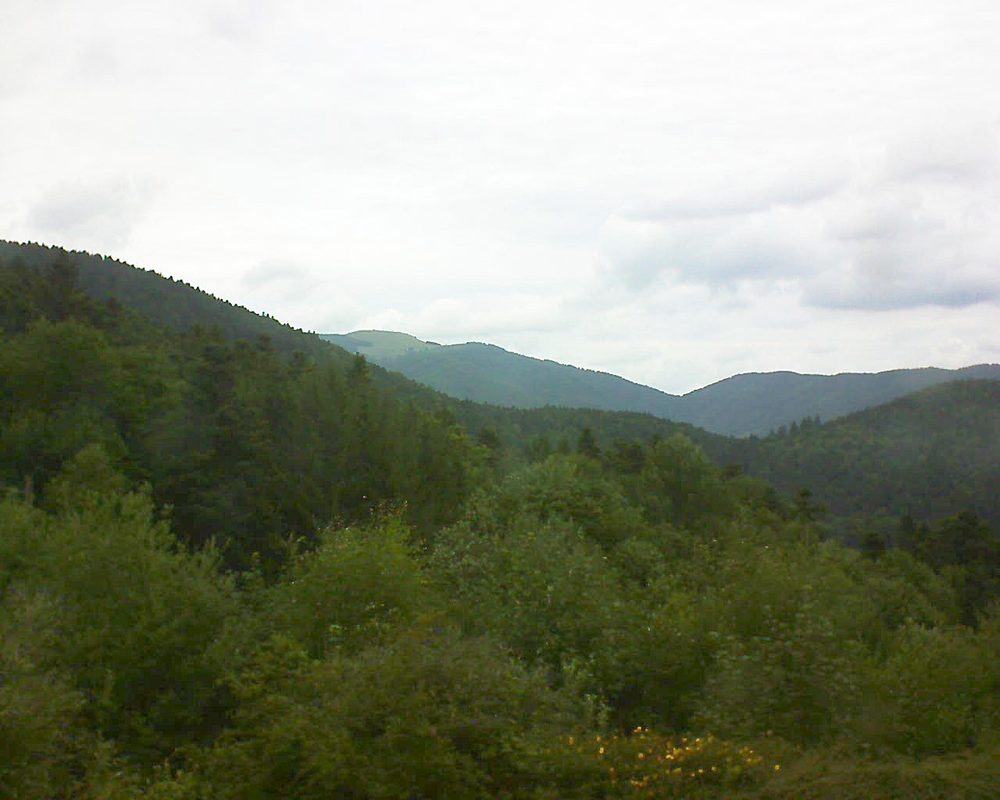 Le petit ballon vu depuis le Domaine Langmatt à Murbach le 28.07.2017 à 14:00 Le petit ballon (Alsace, Vosges) le 28.07.2017 à 14:00