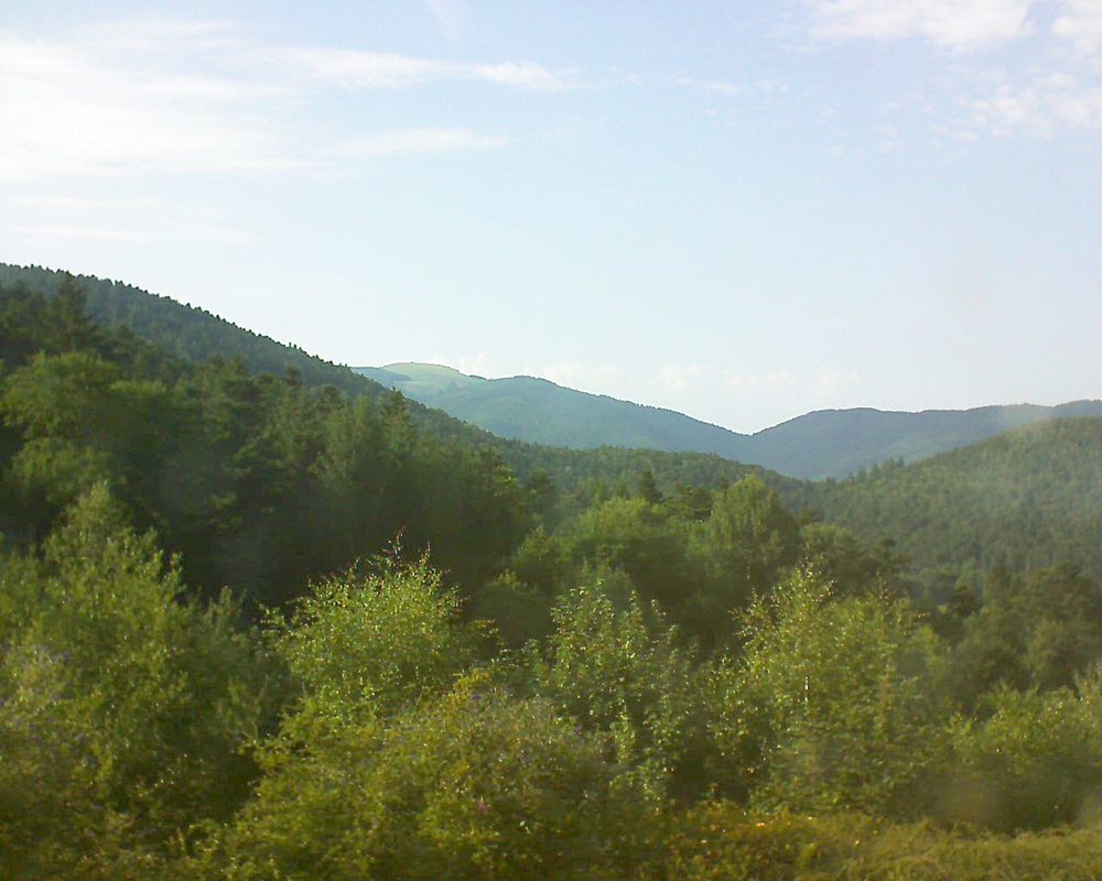 Le petit ballon vu depuis le Domaine Langmatt à Murbach le 31.07.2017 à 18:15 Le petit ballon (Alsace, Vosges) le 31.07.2017 à 18:15