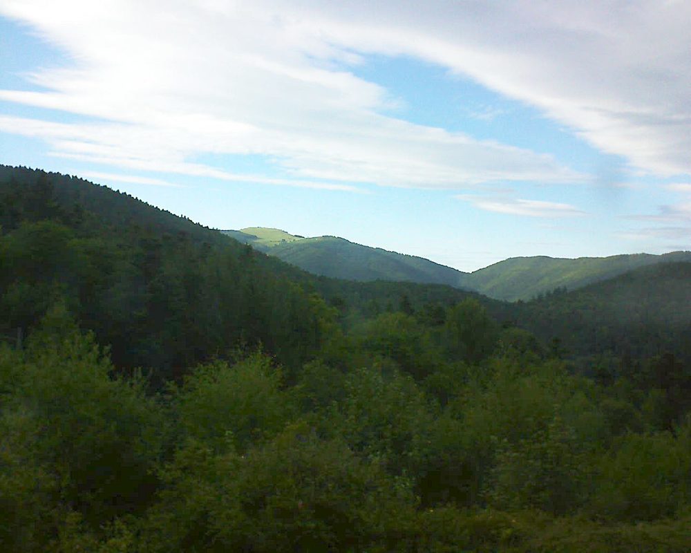 Le petit ballon vu depuis le Domaine Langmatt à Murbach le 04.08.2017 à 18:45 Le petit ballon (Alsace, Vosges) le 04.08.2017 à 18:45