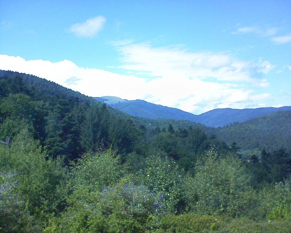 Le petit ballon vu depuis le Domaine Langmatt à Murbach le 05.08.2017 à 15:30 Le petit ballon (Alsace, Vosges) le 05.08.2017 à 15:30