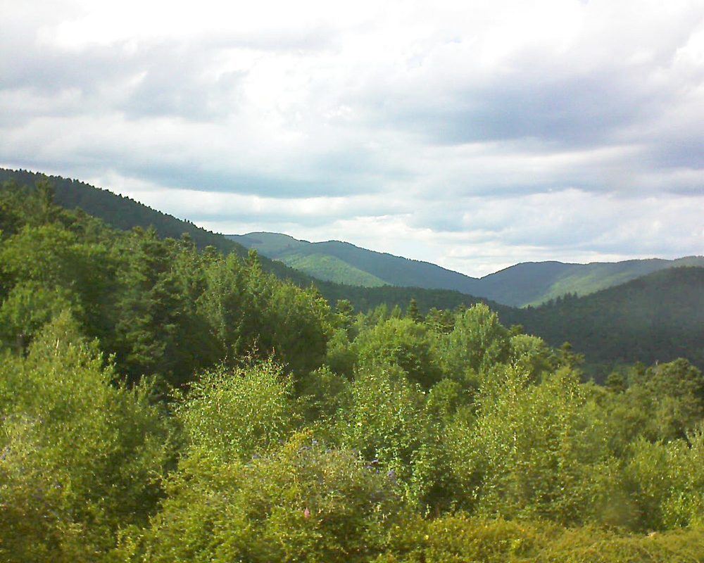 Le petit ballon vu depuis le Domaine Langmatt à Murbach le 06.08.2017 à 17:00 Le petit ballon (Alsace, Vosges) le 06.08.2017 à 17:00