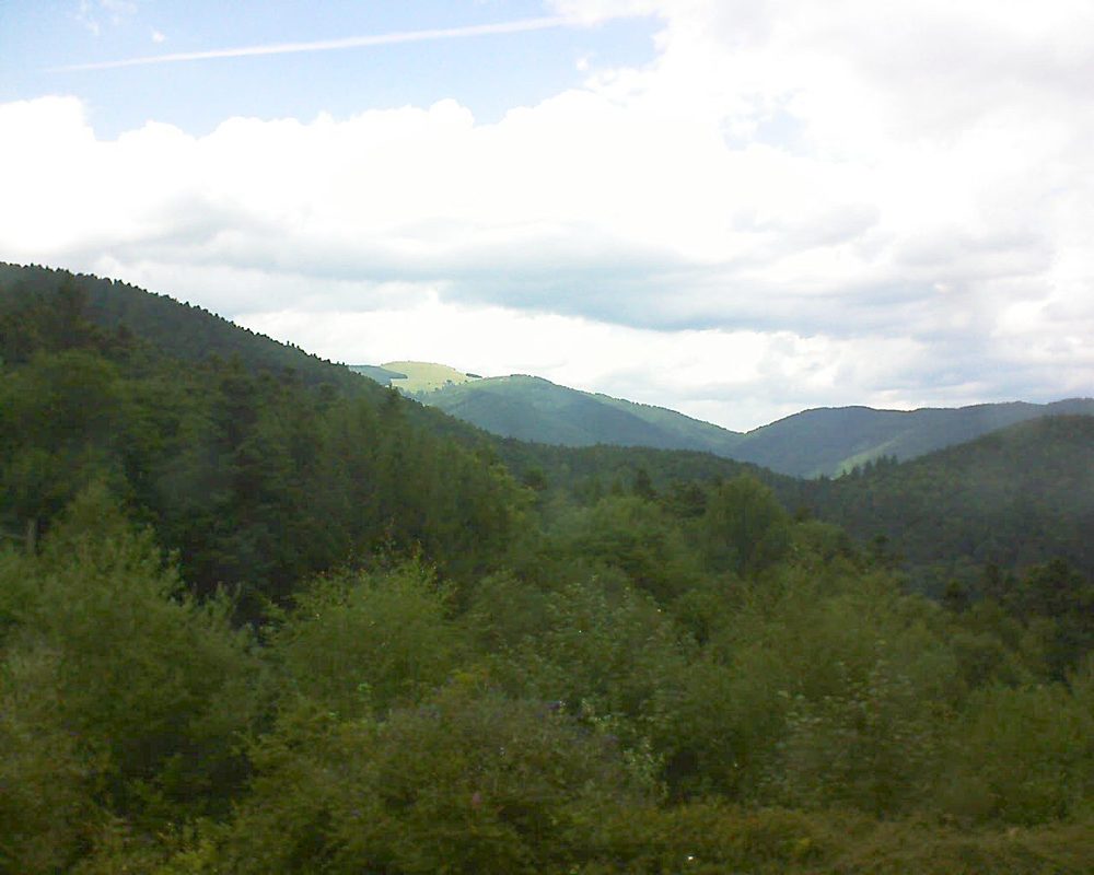 Le petit ballon vu depuis le Domaine Langmatt à Murbach le 09.08.2017 à 15:15 Le petit ballon (Alsace, Vosges) le 09.08.2017 à 15:15