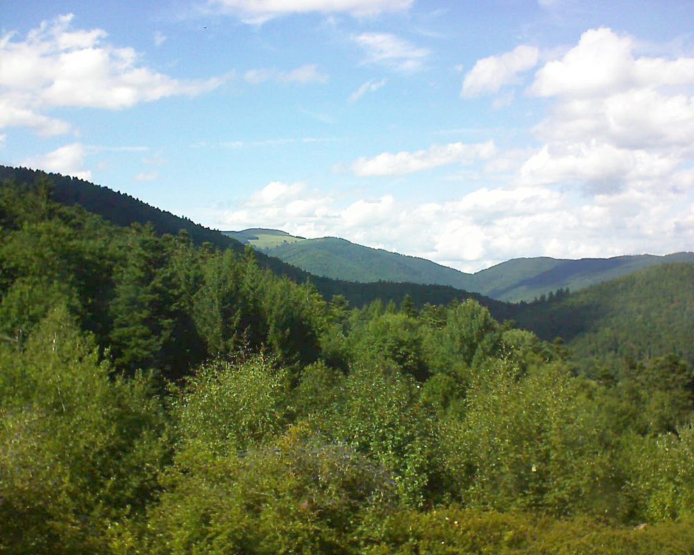 Le petit ballon vu depuis le Domaine Langmatt à Murbach le 14.08.2017 à 16:15 Le petit ballon (Alsace, Vosges) le 14.08.2017 à 16:15