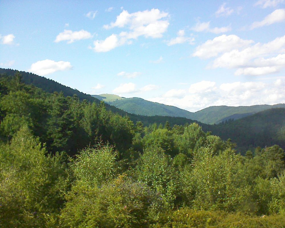 Le petit ballon vu depuis le Domaine Langmatt à Murbach le 14.08.2017 à 17:00 Le petit ballon (Alsace, Vosges) le 14.08.2017 à 17:00