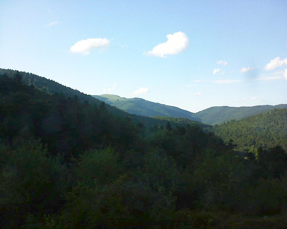 Le petit ballon vu depuis le Domaine Langmatt à Murbach le 14.08.2017 à 18:45 Le petit ballon (Alsace, Vosges) le 14.08.2017 à 18:45
