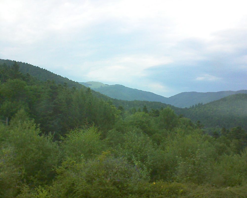 Le petit ballon vu depuis le Domaine Langmatt à Murbach le 15.08.2017 à 19:00 Le petit ballon (Alsace, Vosges) le 15.08.2017 à 19:00