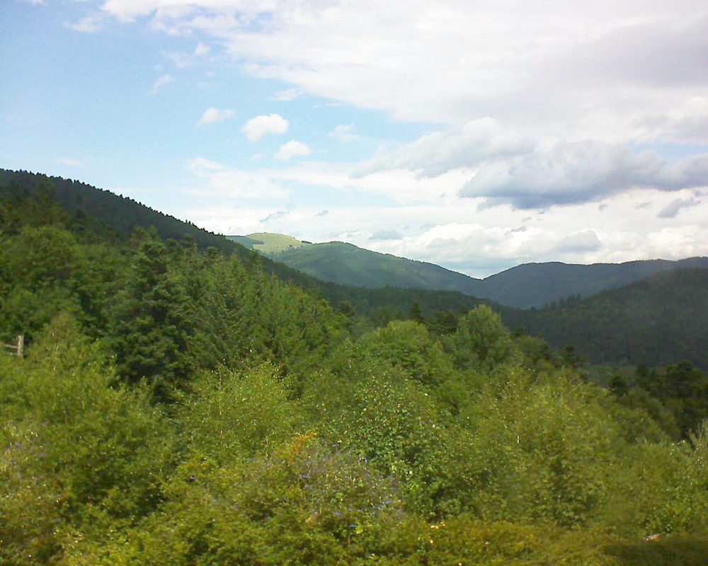 Le petit ballon vu depuis le Domaine Langmatt à Murbach le 18.08.2017 à 13:15 Le petit ballon (Alsace, Vosges) le 18.08.2017 à 13:15