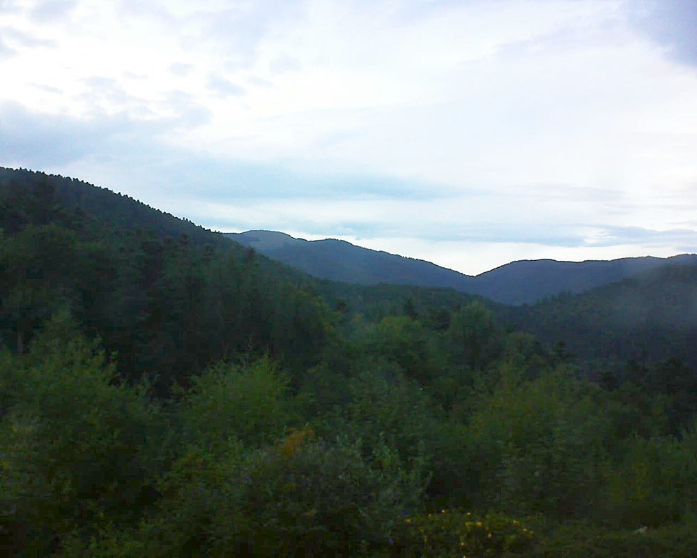 Le petit ballon vu depuis le Domaine Langmatt à Murbach le 02.09.2017 à 19:00 Le petit ballon (Alsace, Vosges) le 02.09.2017 à 19:00