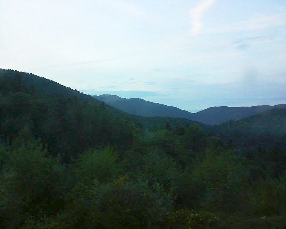 Le petit ballon vu depuis le Domaine Langmatt à Murbach le 03.09.2017 à 20:00 Le petit ballon (Alsace, Vosges) le 03.09.2017 à 20:00