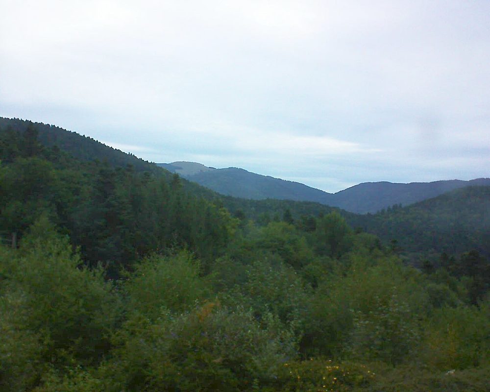 Le petit ballon vu depuis le Domaine Langmatt à Murbach le 04.09.2017 à 19:30 Le petit ballon (Alsace, Vosges) le 04.09.2017 à 19:30