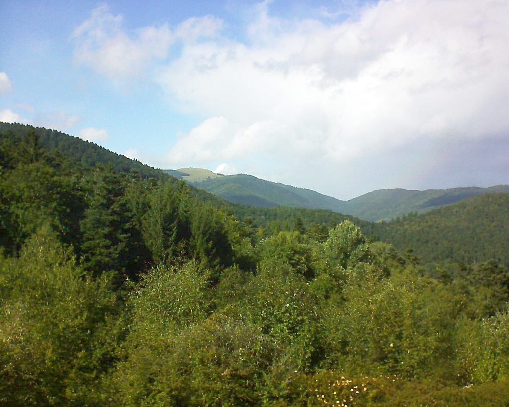 Le petit ballon vu depuis le Domaine Langmatt à Murbach le 11.09.2017 à 15:45 Le petit ballon (Alsace, Vosges) le 11.09.2017 à 15:45
