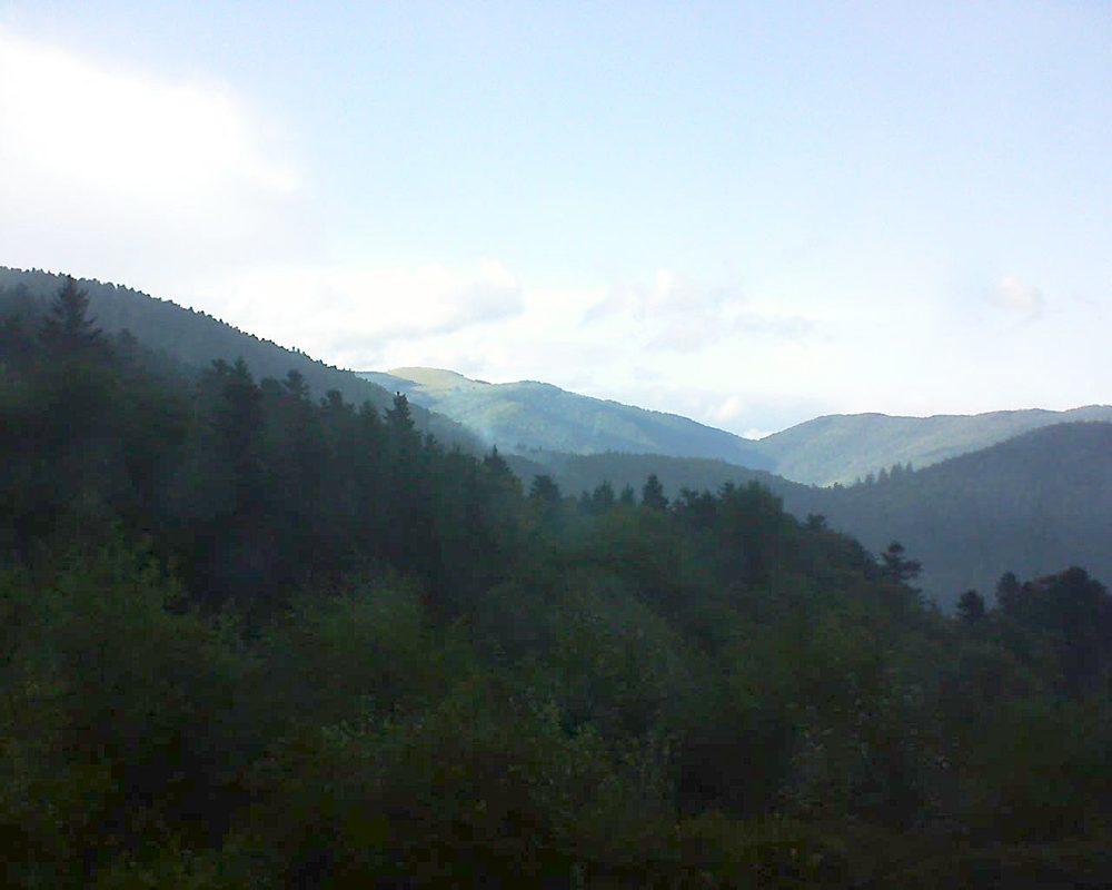 Le petit ballon vu depuis le Domaine Langmatt à Murbach le 14.09.2017 à 18:00 Le petit ballon (Alsace, Vosges) le 14.09.2017 à 18:00