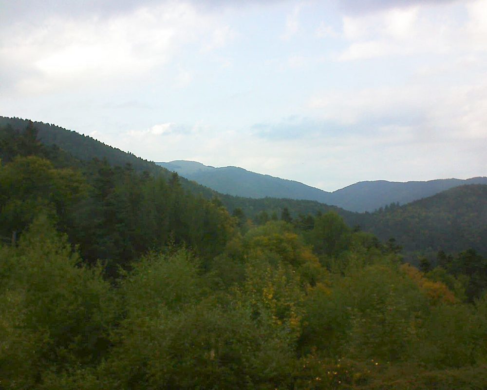 Le petit ballon vu depuis le Domaine Langmatt à Murbach le 24.09.2017 à 17:30 Le petit ballon (Alsace, Vosges) le 24.09.2017 à 17:30