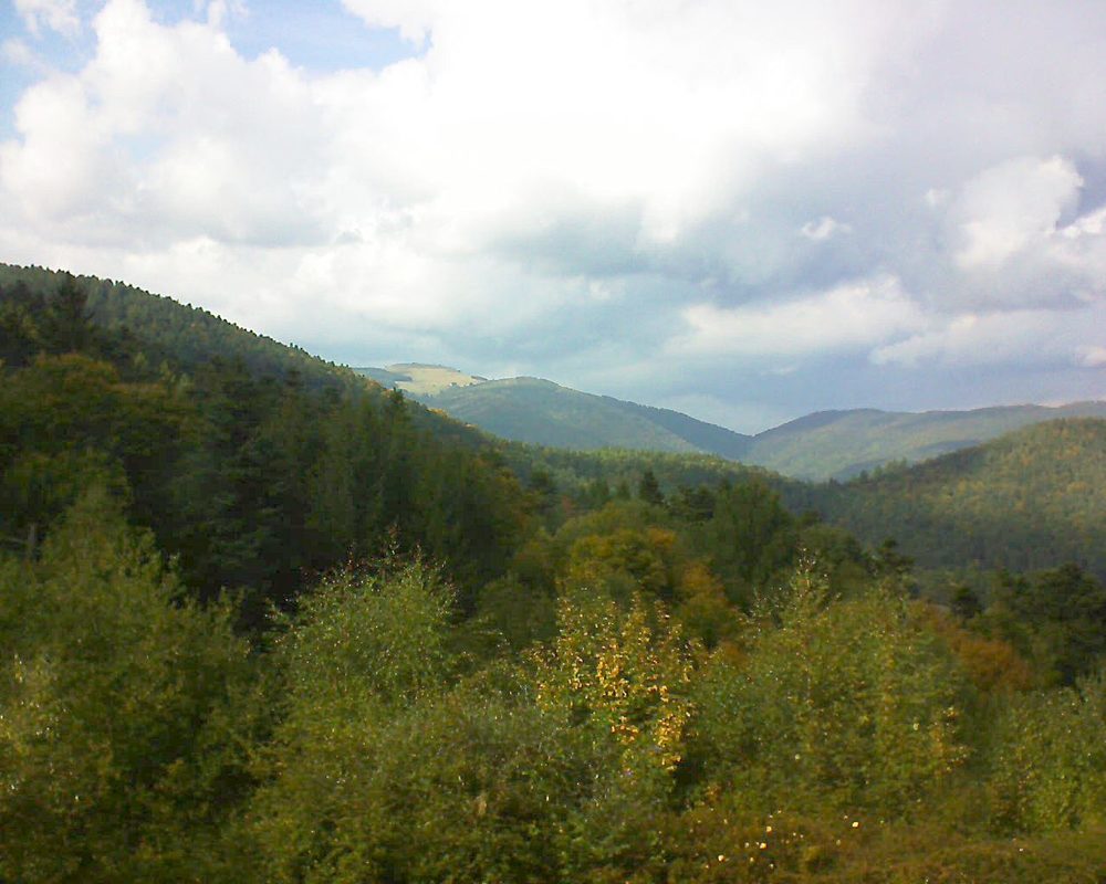 Le petit ballon vu depuis le Domaine Langmatt à Murbach le 26.09.2017 à 15:45 Le petit ballon (Alsace, Vosges) le 26.09.2017 à 15:45