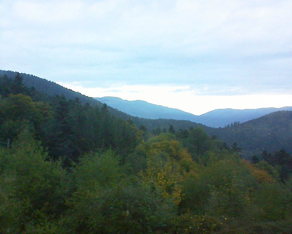 Le petit ballon vu depuis le Domaine Langmatt à Murbach le 27.09.2017 à 07:30 Le petit ballon (Alsace, Vosges) le 27.09.2017 à 07:30