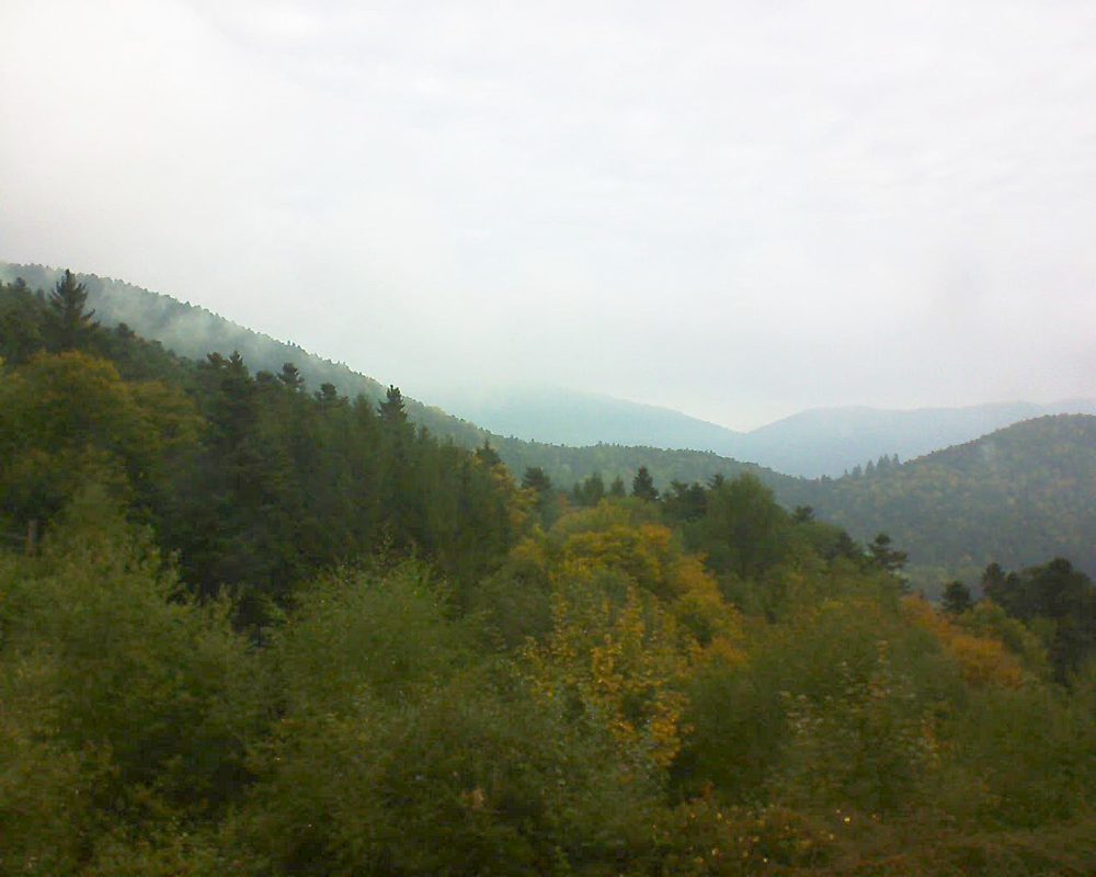 Le petit ballon vu depuis le Domaine Langmatt à Murbach le 27.09.2017 à 09:45 Le petit ballon (Alsace, Vosges) le 27.09.2017 à 09:45
