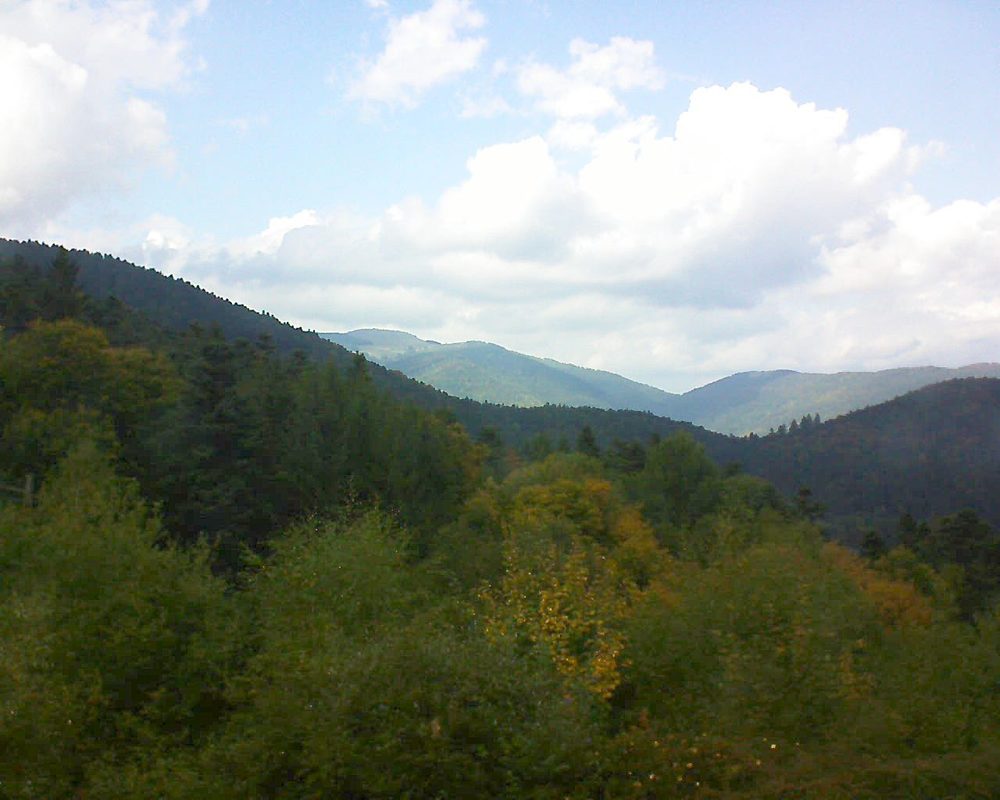 Le petit ballon vu depuis le Domaine Langmatt à Murbach le 27.09.2017 à 15:45 Le petit ballon (Alsace, Vosges) le 27.09.2017 à 15:45