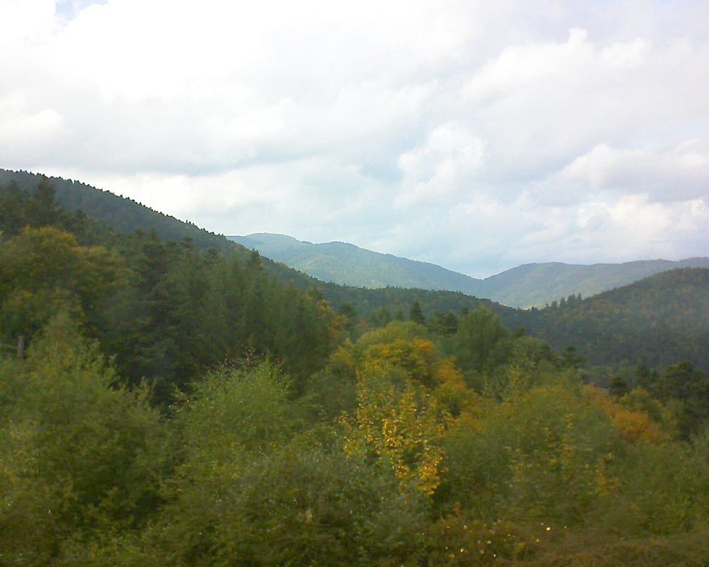 Le petit ballon vu depuis le Domaine Langmatt à Murbach le 27.09.2017 à 16:45 Le petit ballon (Alsace, Vosges) le 27.09.2017 à 16:45