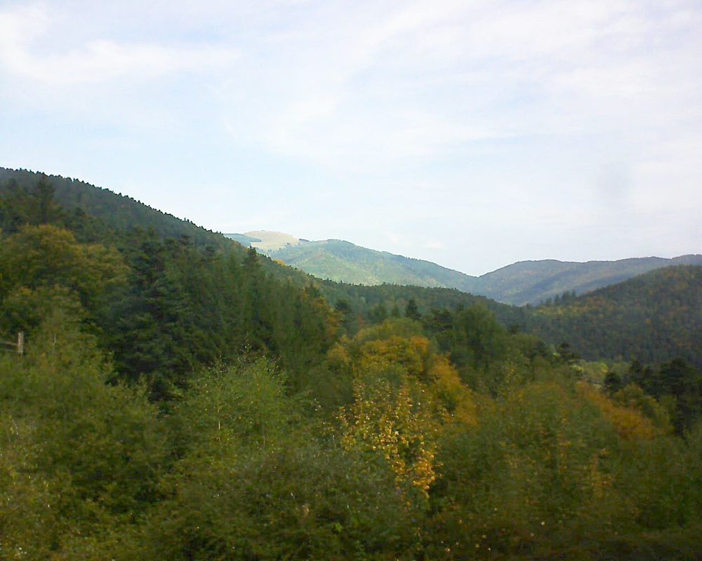 Le petit ballon vu depuis le Domaine Langmatt à Murbach le 28.09.2017 à 11:45 Le petit ballon (Alsace, Vosges) le 28.09.2017 à 11:45