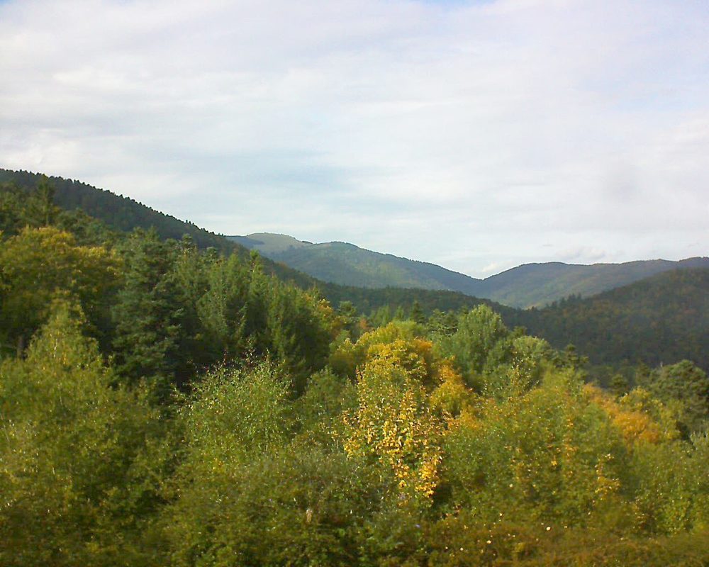 Le petit ballon vu depuis le Domaine Langmatt à Murbach le 28.09.2017 à 16:00 Le petit ballon (Alsace, Vosges) le 28.09.2017 à 16:00