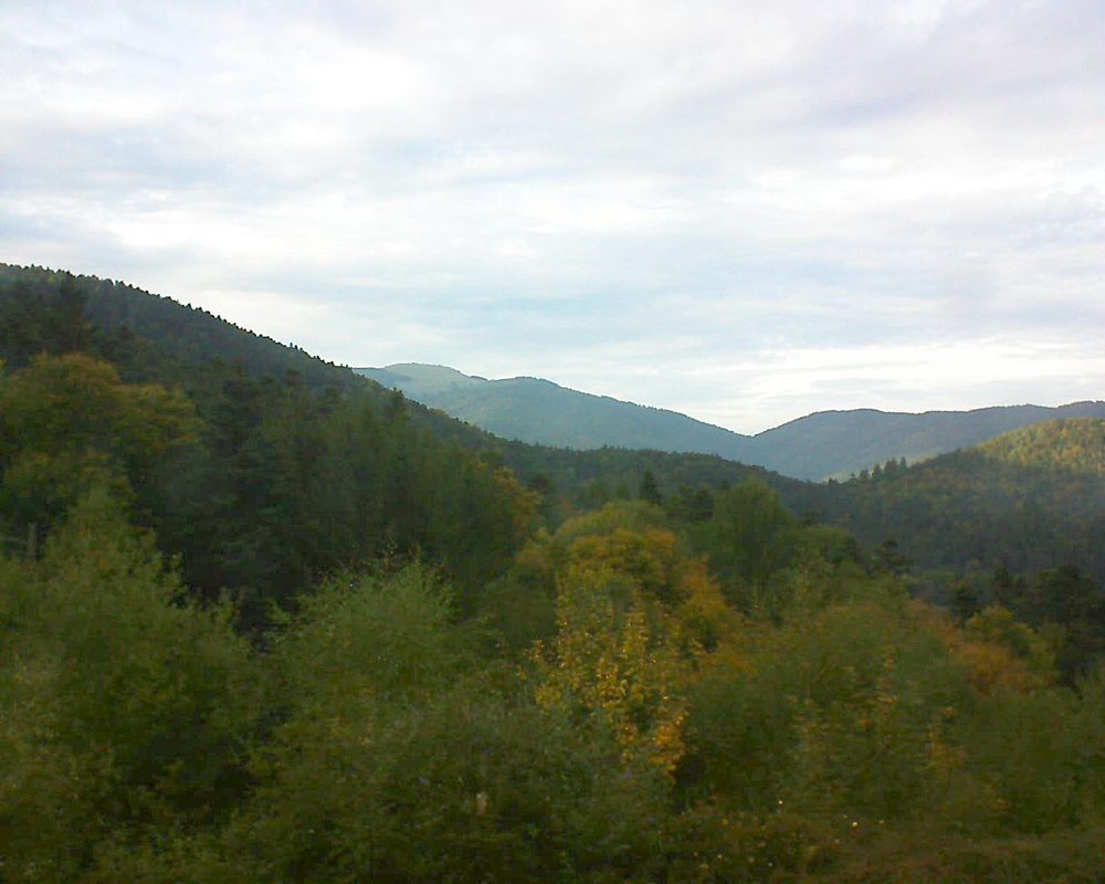 Le petit ballon vu depuis le Domaine Langmatt à Murbach le 28.09.2017 à 18:15 Le petit ballon (Alsace, Vosges) le 28.09.2017 à 18:15