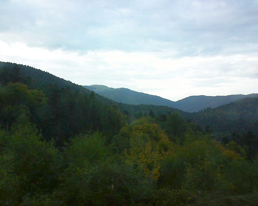 Le petit ballon vu depuis le Domaine Langmatt à Murbach le 28.09.2017 à 19:00 Le petit ballon (Alsace, Vosges) le 28.09.2017 à 19:00