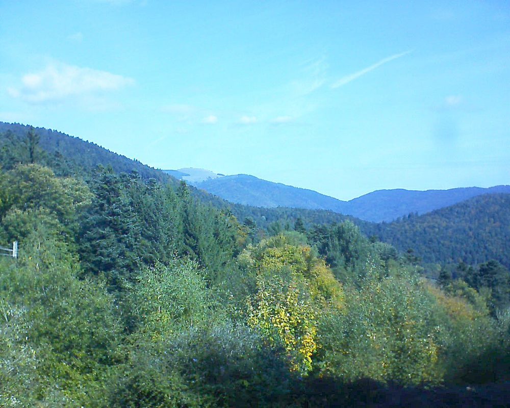 Le petit ballon vu depuis le Domaine Langmatt à Murbach le 29.09.2017 à 11:30 Le petit ballon (Alsace, Vosges) le 29.09.2017 à 11:30
