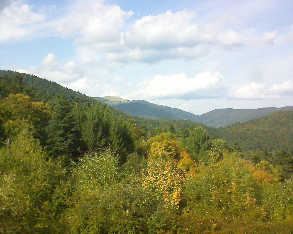 Le petit ballon vu depuis le Domaine Langmatt à Murbach le 29.09.2017 à 15:30 Le petit ballon (Alsace, Vosges) le 29.09.2017 à 15:30