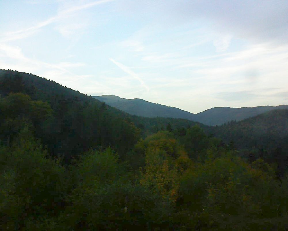 Le petit ballon vu depuis le Domaine Langmatt à Murbach le 29.09.2017 à 18:45 Le petit ballon (Alsace, Vosges) le 29.09.2017 à 18:45