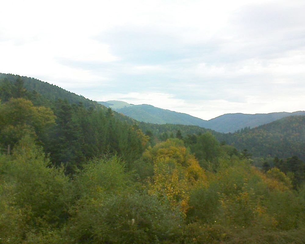 Le petit ballon vu depuis le Domaine Langmatt à Murbach le 30.09.2017 à 08:30 Le petit ballon (Alsace, Vosges) le 30.09.2017 à 08:30