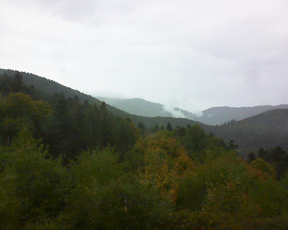 Le petit ballon vu depuis le Domaine Langmatt à Murbach le 30.09.2017 à 17:45 Le petit ballon (Alsace, Vosges) le 30.09.2017 à 17:45