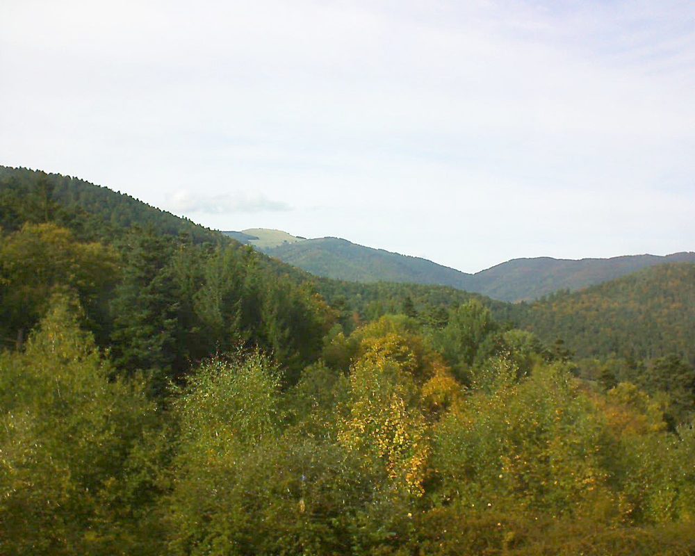 Le petit ballon vu depuis le Domaine Langmatt à Murbach le 01.10.2017 à 16:00 Le petit ballon (Alsace, Vosges) le 01.10.2017 à 16:00