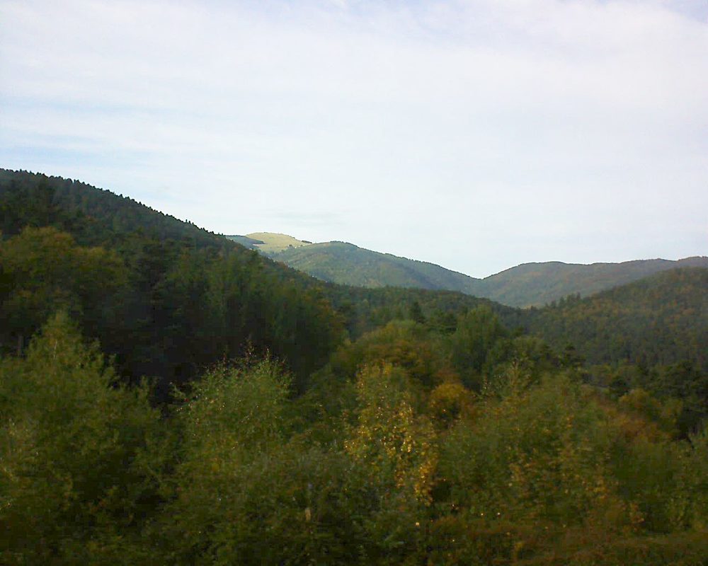 Le petit ballon vu depuis le Domaine Langmatt à Murbach le 01.10.2017 à 16:45 Le petit ballon (Alsace, Vosges) le 01.10.2017 à 16:45